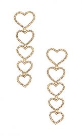 Ettika Drop Heart Earrings in Gold from Revolve com at Revolve