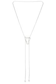 Ettika Molten Muse Bolo Lariat Necklace In Silver at Revolve