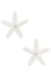 Ettika Statement Starfish Stud Earrings In Silver at Revolve