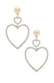 Ettika Two Hearts Drop Earrings at Revolve