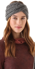 Eugenia Kim Lula Chunky Turban Headband in grey at Shopbop