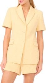 Eugenia Short Sleeve Cotton Blend Tweed Jacket at Nordstrom