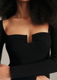 Eva Bodysuit - Black at Sezane