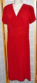 Evan Picone RED Jersey Knit Fit amp Flare CocktailCareer DressNextToNew Sz 12 eBay at eBay