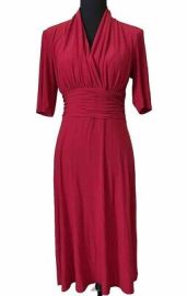 Evan Picone Size 8 Red Short Sleeve Fit Flare Jersey Dress Career Church VINTAGE eBay at eBay