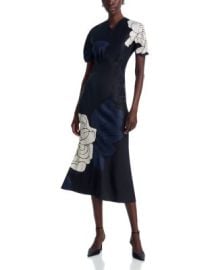 Eve Short Sleeve Gather Detail Midi Dress at Bloomingdales