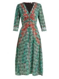 Eve seaweed-printed silk crepe de Chine dress at Matches