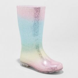 cat and jack glitter rain boots