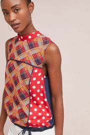 Evelyn Mock Neck Top at Anthropologie