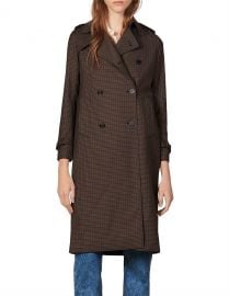 Even Check Trench Coat by Sandro at Bloomingdales