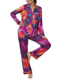 Evening Bloom Silk Pajamas at BedHead