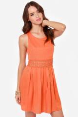 Evening Embers Orange Dress at Lulus