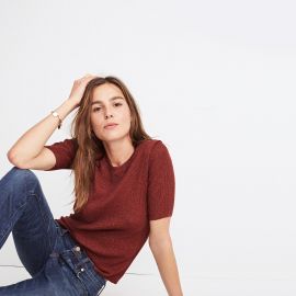  Evening Sparkle Ribbed Sweater Top at Madewell