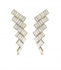 Evening crystal-embellished earrings at Mytheresa