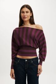 Everfine Ls Batwing Knit at Cotton On