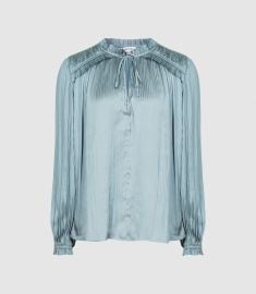 WornOnTV: Jackie’s blue pleated blouse on General Hospital | Clothes ...