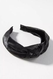 Everly Faux Leather Knot Headband at Anthropologie