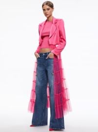 Everly Tulle Blazer In Candy Alice And Olivia at Alice + Olivia