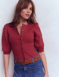 Evie Top in Terracotta Red at Boden