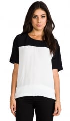 Evil Twin Side Lined Woven Tee in Black and White  REVOLVE at Revolve