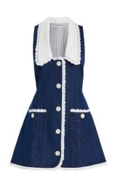 Exclusive Adrienna Denim Mini Tuxedo Dress By Fait Par Foutch at Moda Operandi