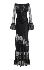 Exclusive Erica Lace-Inset Silk Maxi Dress By Sleeping With Jacques at Moda Operandi