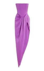 Exclusive Ledger Satin-Crepe Strapless Gown By Alex Perry at Moda Operandi