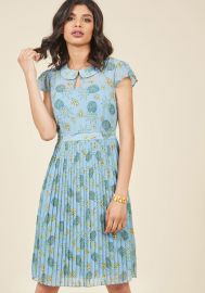 Expansive Interests A-Line Dress in Pineapple at ModCloth