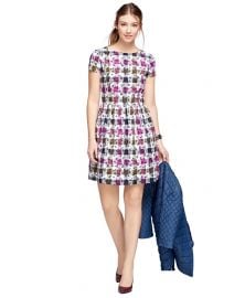 Exploded Floral Cotton Gingham Dress at Brooks Brothers