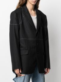 Exposed Stitch Blazer by Maison Margiela at Farfetch