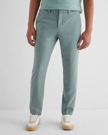 Express Extra Slim Light Blue Flannel Elastic Waist Suit Pant at Express