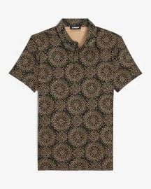 Express Medallion Print Moisture Wicking Performance Polo at Express