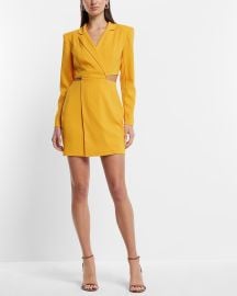 Express Notch Lapel Cutout Mini Blazer Dress at Express