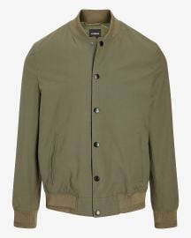 Express Olive Chambray Bomber Jacket at Express