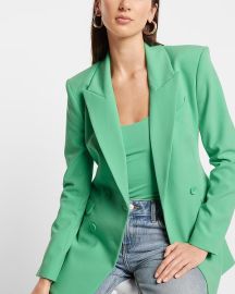 Express Peak Lapel Double Breasted Hourglass Blazer at Express