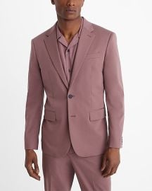 Express Slim Dusty Purple Cotton Blend Suit Jacket at Express