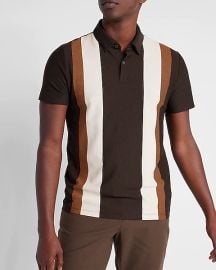 Express Striped Luxe Pique Polo at Express