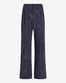 Express Stylist High Waisted Pinstripe Wide Leg Pant at Express