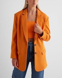 Express Twill Oversized Boyfriend Blazer at Express