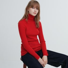 Extra Fine Merino Ribbed Turtleneck Long-Sleeve Sweater UNIQLO US at UNIQLO