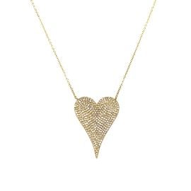 Extra Large Diamond Heart Necklace Jennifer Miller Jewelry at Jennifer Miller