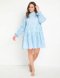 Eyelet Easy Dress  Women39s Plus Size Dresses at ELOQUII