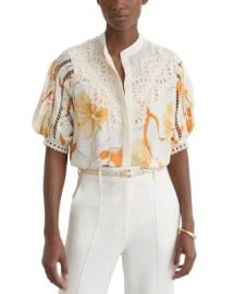Eyelet Lace Trim Blouse at Bloomingdales