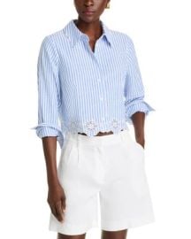 Eyelet Stripe Poplin Button Down Shirt - Exclusive at Bloomingdales