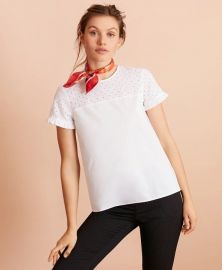 Eyelet-Yoke Blouse by Brooks Brothers  at Brooks Brothers 