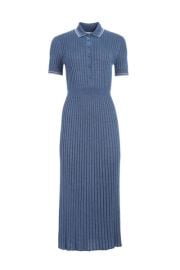 Eyot Knit Maxi Dress in Denim Blue Cashmere Silk Gabriela Hearst at Gabriela Hearst