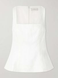 FAITHFULL Mina linen peplum top at Net a Porter