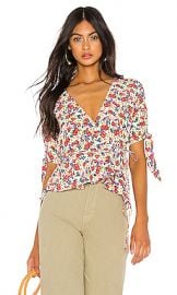 FAITHFULL THE BRAND Lucy Wrap Top in Lumina Floral from Revolve com at Revolve