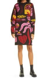 FARM Rio Black Tropical Magic Sweater Dress at Nordstrom