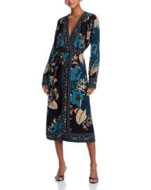 FARM Rio Blossom Tapestry Black Midi Dress Bloomingdales at Bloomingdales